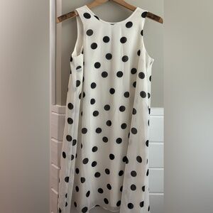 Ann Taylor Ivory Dress with Dark Accents